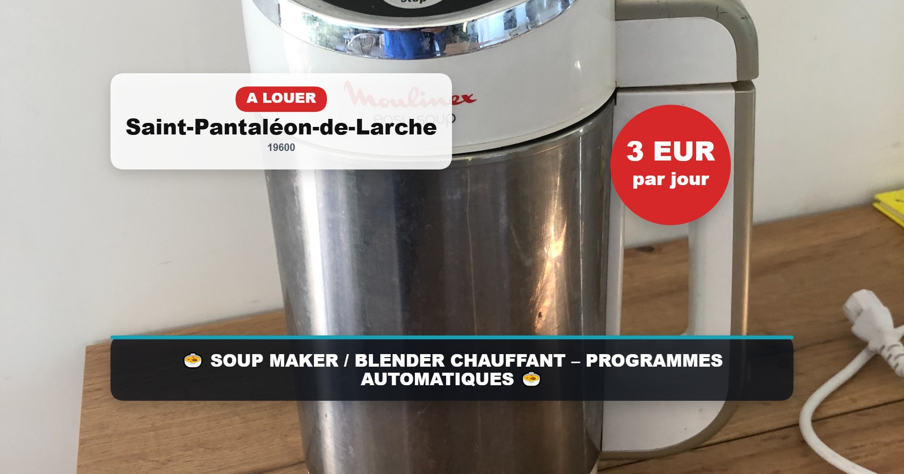 🍲 SOUP MAKER / BLENDER CHAUFFANT – PROGRAMMES AUTOMATIQUES 🍲
