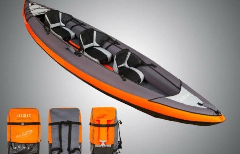 🛶 Canoë / Kayak Gonflable 3 places – Prêt à naviguer !